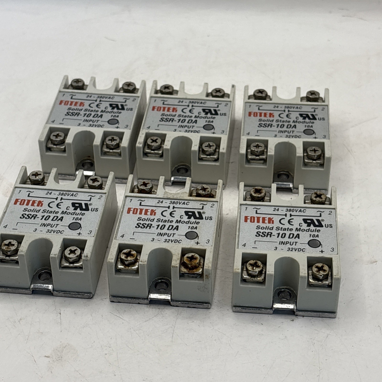Lot Of 6 Fotek SSR-10DA Solid State Modules