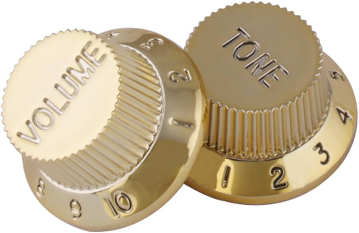 3pcs Gold Guitar Volume Tone Control Knobs Set Fit Strat ST