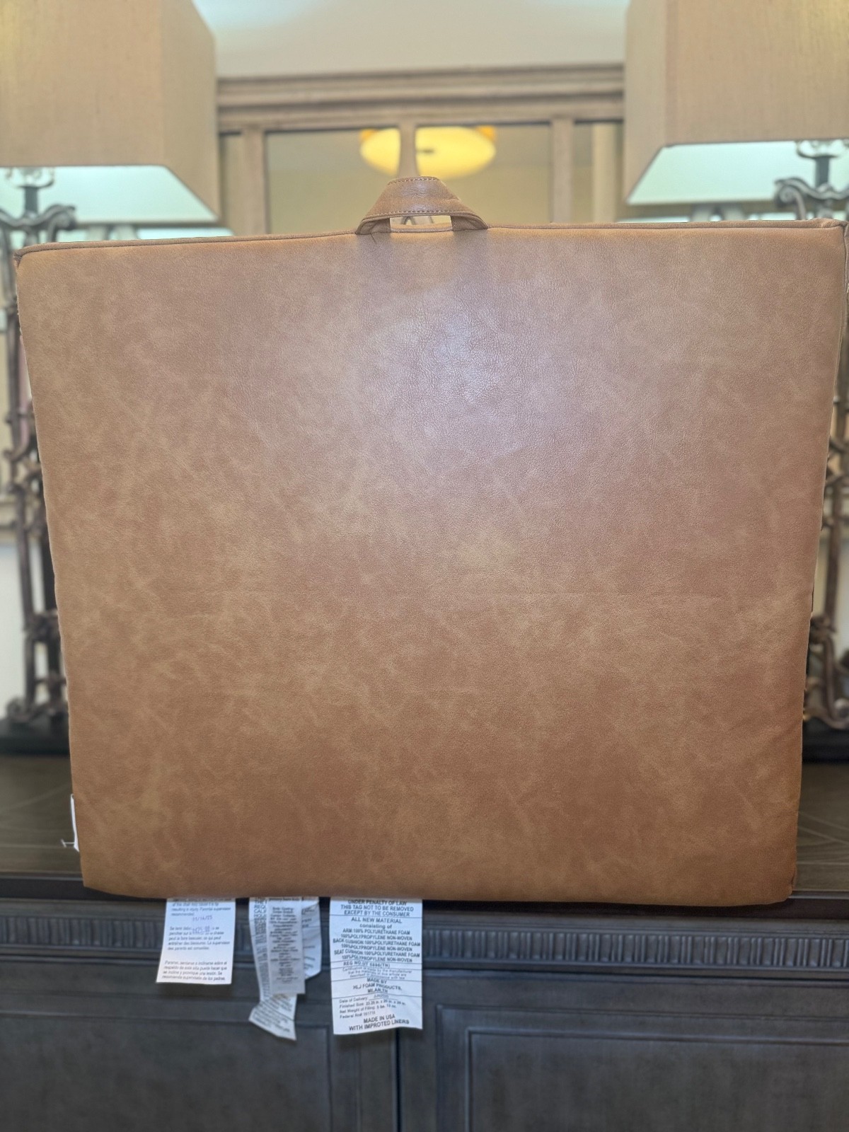 Pottery Barn Kids Anywhere Chair Caramel Faux Leather