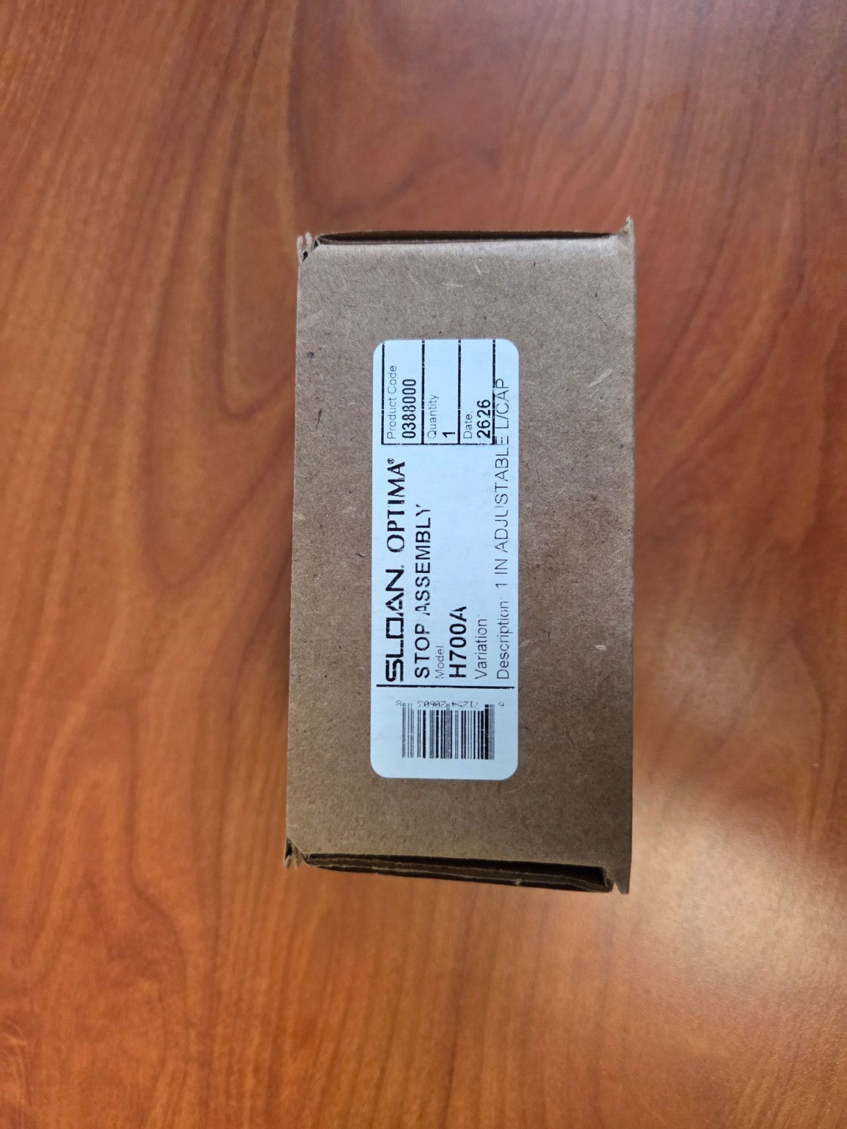 New Sloan Optima H700A Stop Assembly 1" Chrome Finish 0388000 W/Cap