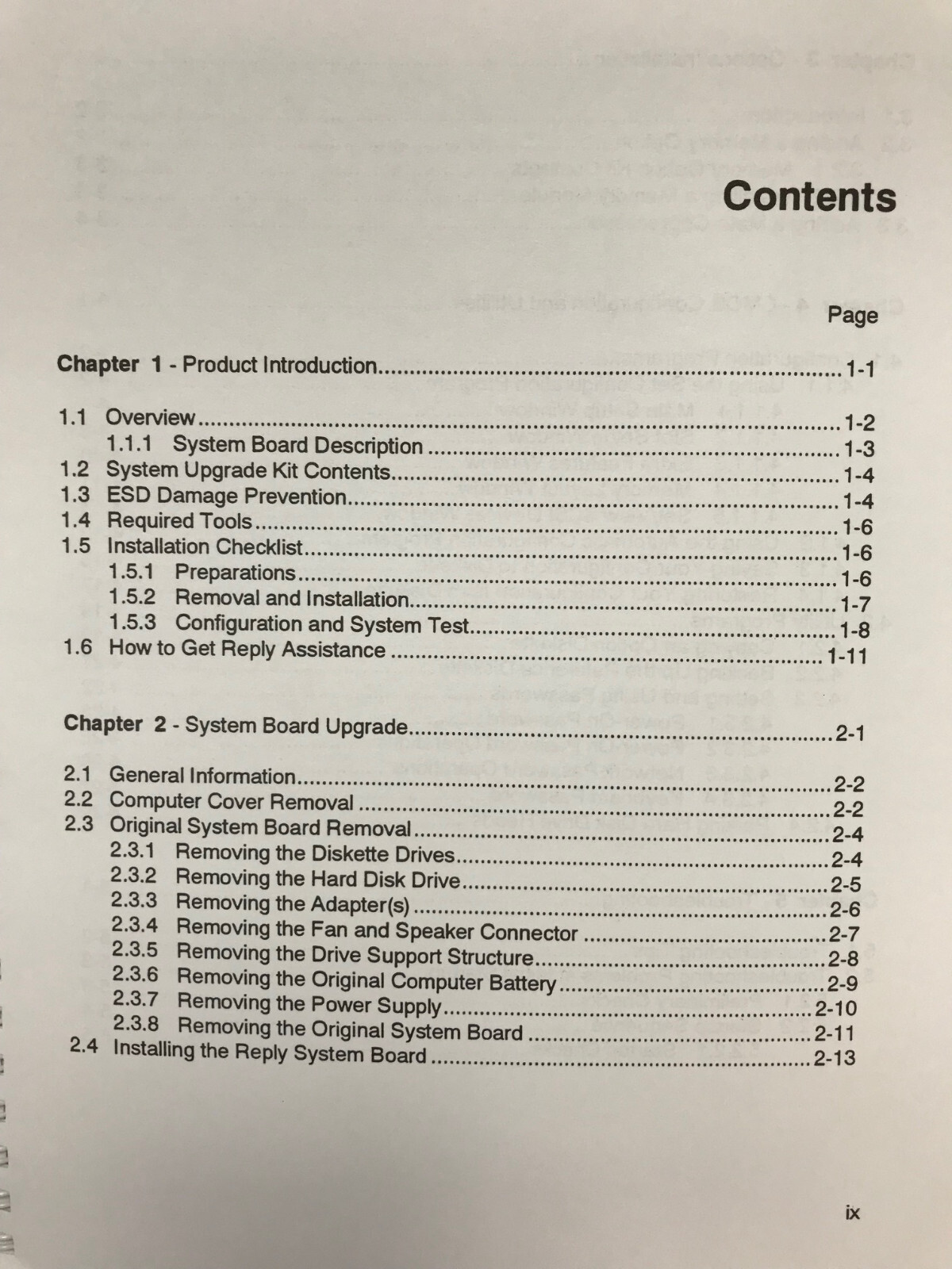 REPLY TURBOPROCESSOR SYSTEM UPGRADE PS/2 50/50Z INSTALLATION & REFERENCE MANUAL