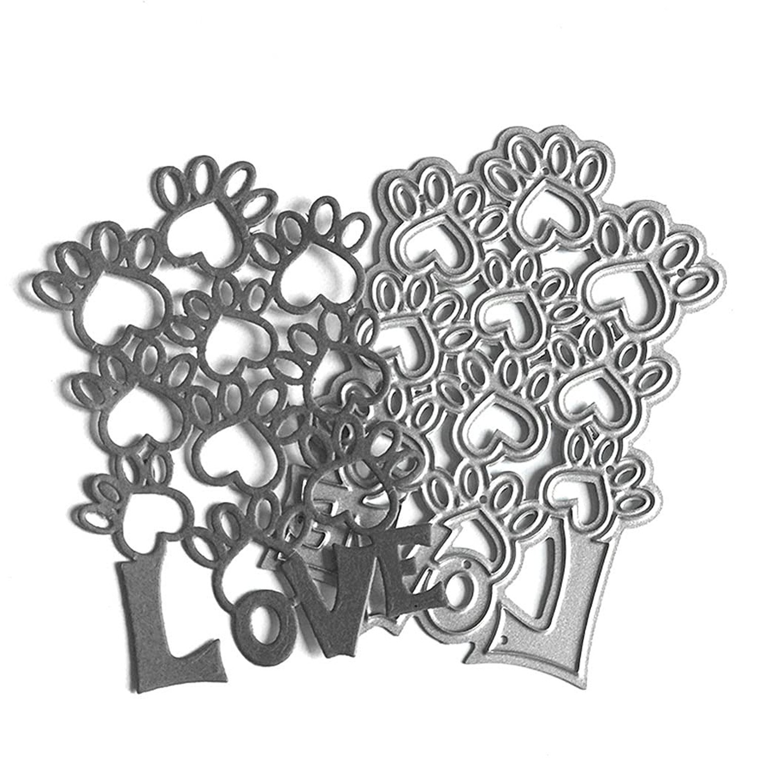 Love Dog Paw Metal Die Cuts,Cutting Dies for Card Making Clearance,Embossing ...