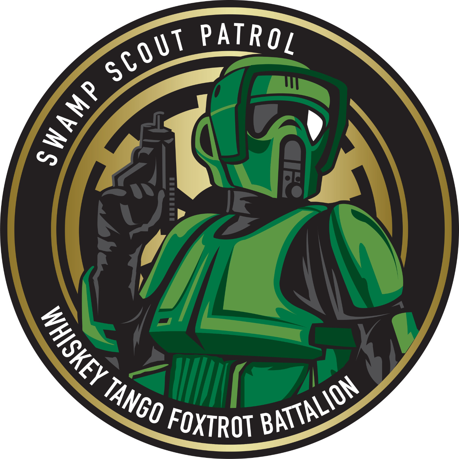 Star Wars Swamp Scout Patrol Self-adhesive Vinyl Decal/Sticker