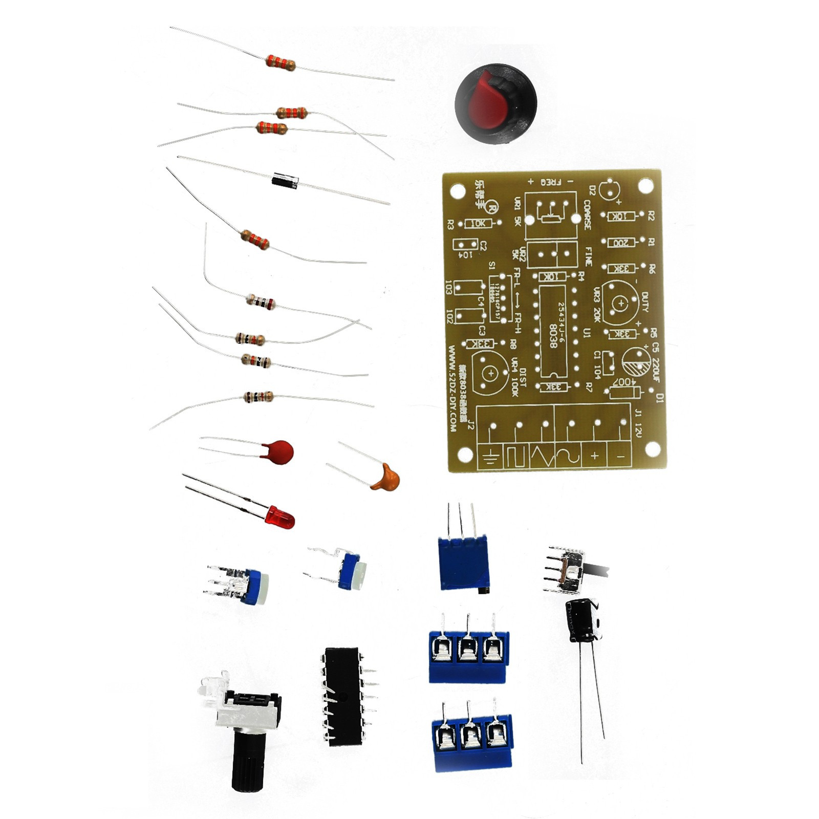 8038 IC Function Generator Sine Triangle & Square Wave Circuit Board DIY Kit