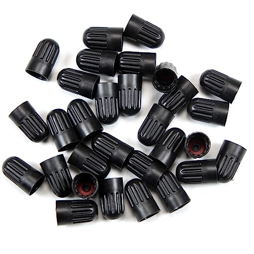 30 Pack TPMS Tire Valve Stem Caps, Black Plastic Long Stem Caps for TR20008 12