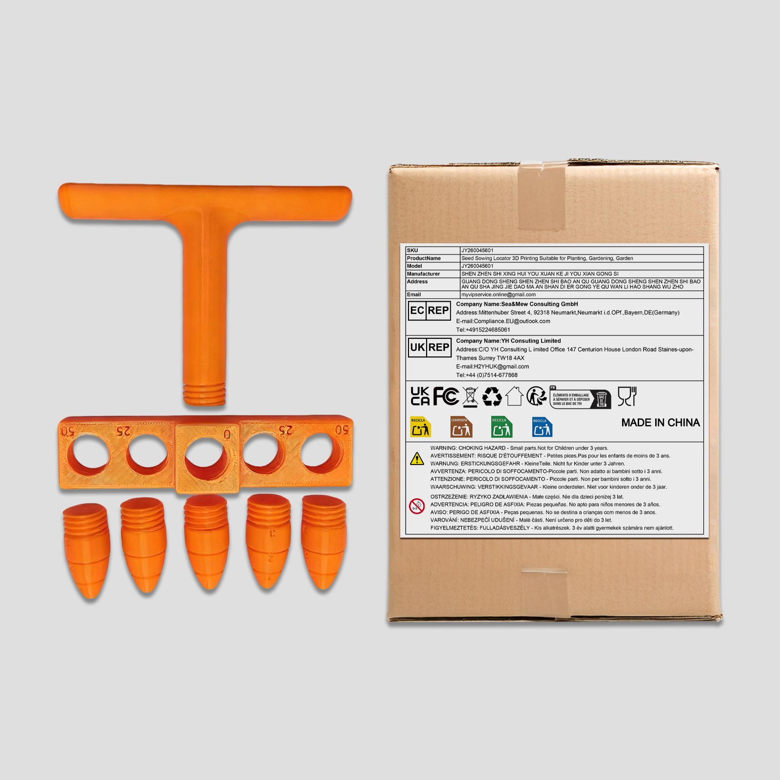Seed Planting Tool, Seed Placement Tool for Precise Seed, Handheld Garden Tool