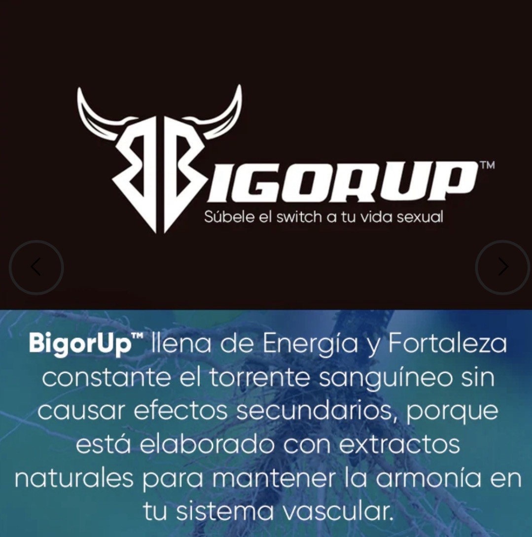 BigorUp 1 Sachets  Big or Up 1 Paquete Por Unidad. Bigor Up SEXUAL