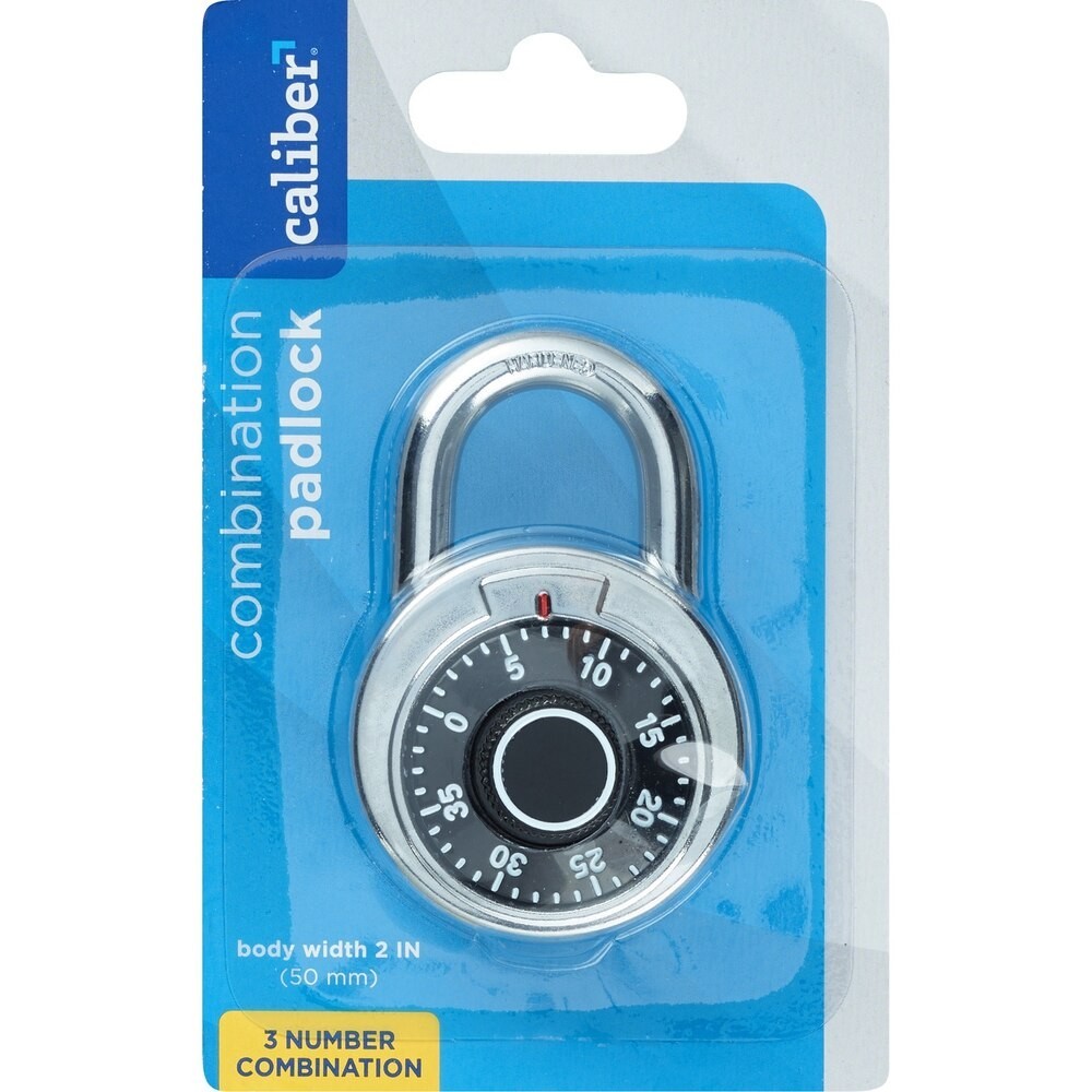 CALIBER COMBO PADLOCK 3 NUMBER COMBINATION PAD LOCK  2 in (50 mm)