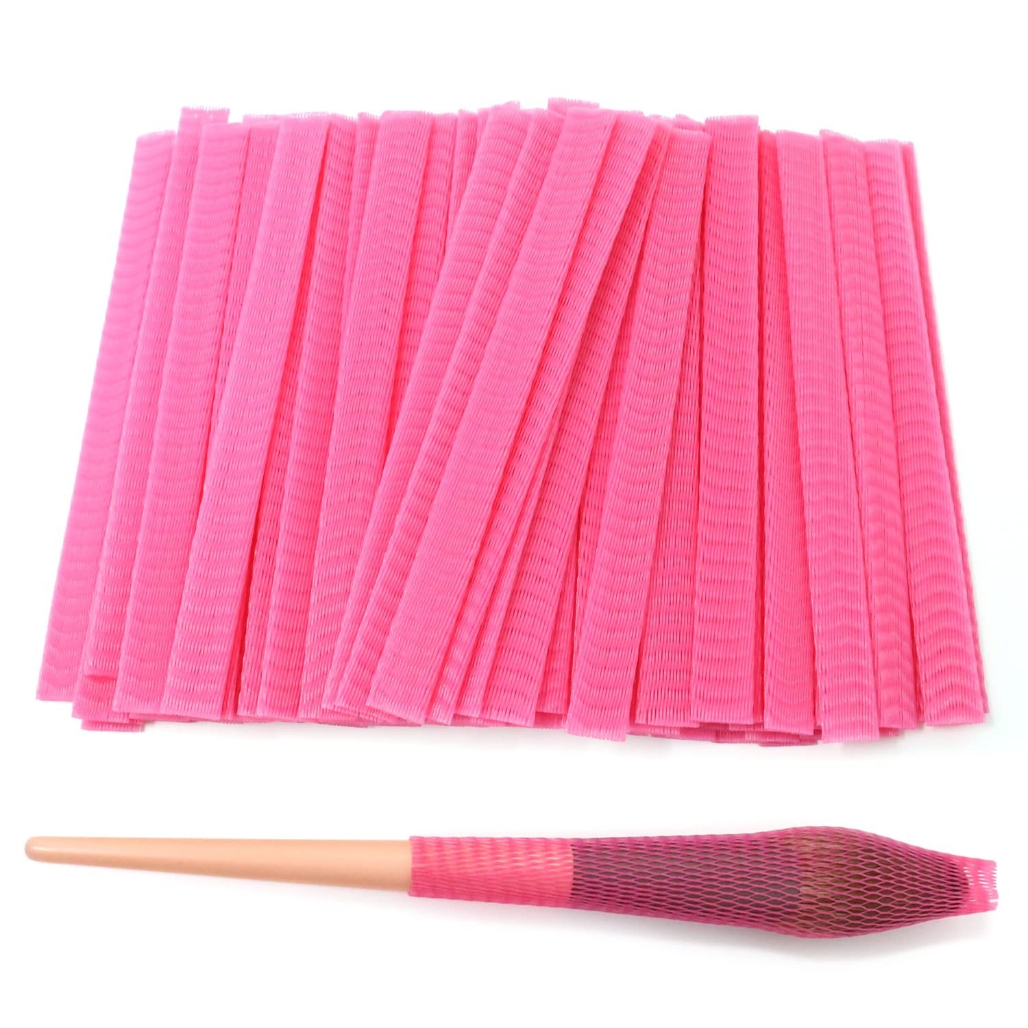 "Honbay 100PCS Makeup Brush Protector Reusable Expandable Mesh Cover for Make...