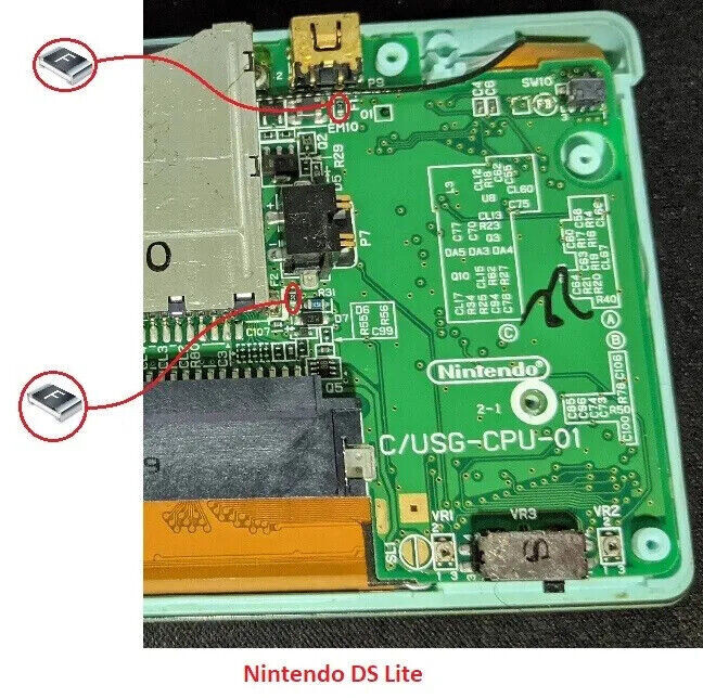 F1 Fuse For Nintendo GBA/SP/DS/Lite/New/3DS/2DS/DSI/XL/LL/PSP Circuit Repair F2