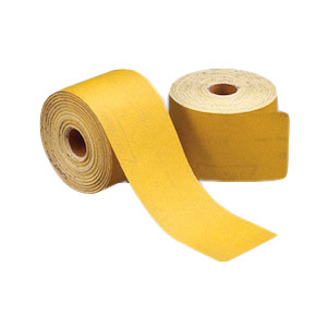 Norton 2.75" x 25yd 400 Grit PSA Sandpaper Dura Block GOLD Sticky Back Roll
