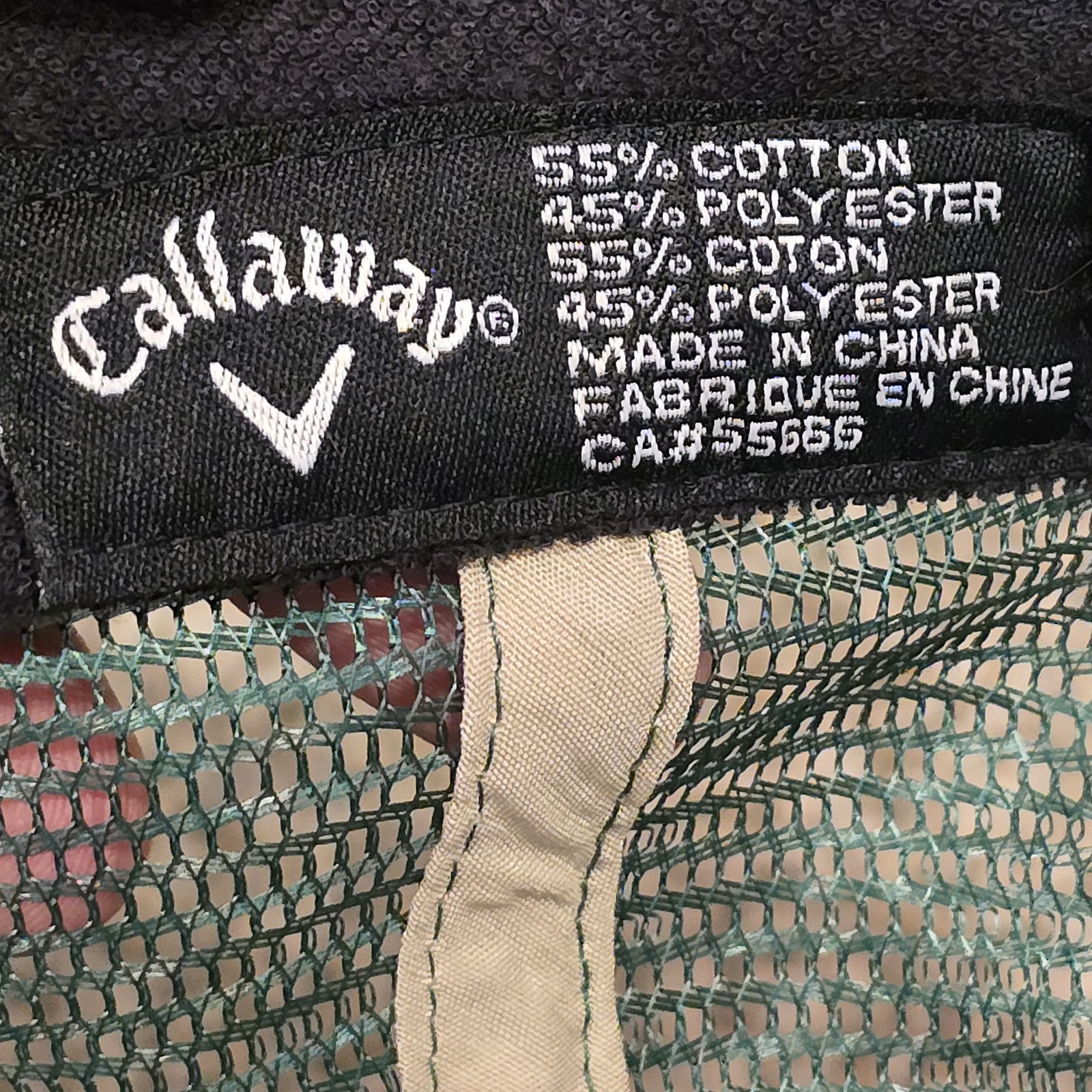 Callaway Hat Cap Knaki Green Trucker Meshback Adjustable Snapback