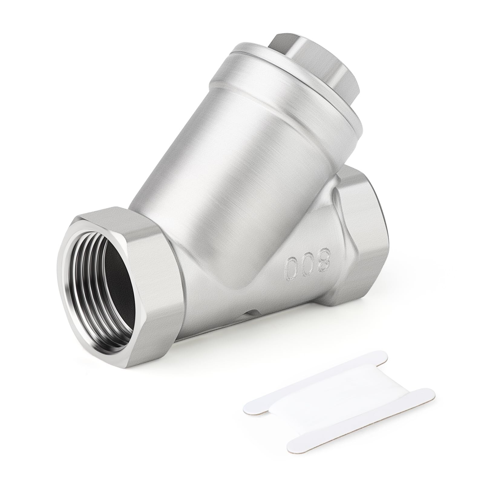 1 PCS 304 Stainless Steel 1/2 Inch NPT Female Wye Y Strainer, Mesh Filter Valve