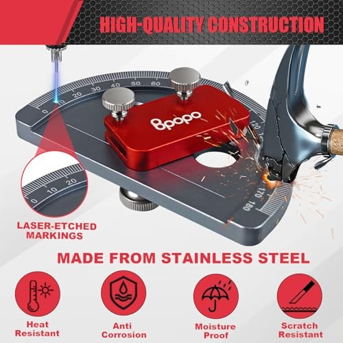 Upgrade Stainless Steel Angle Protractor– Precision 0° Angle Finder,ruler
