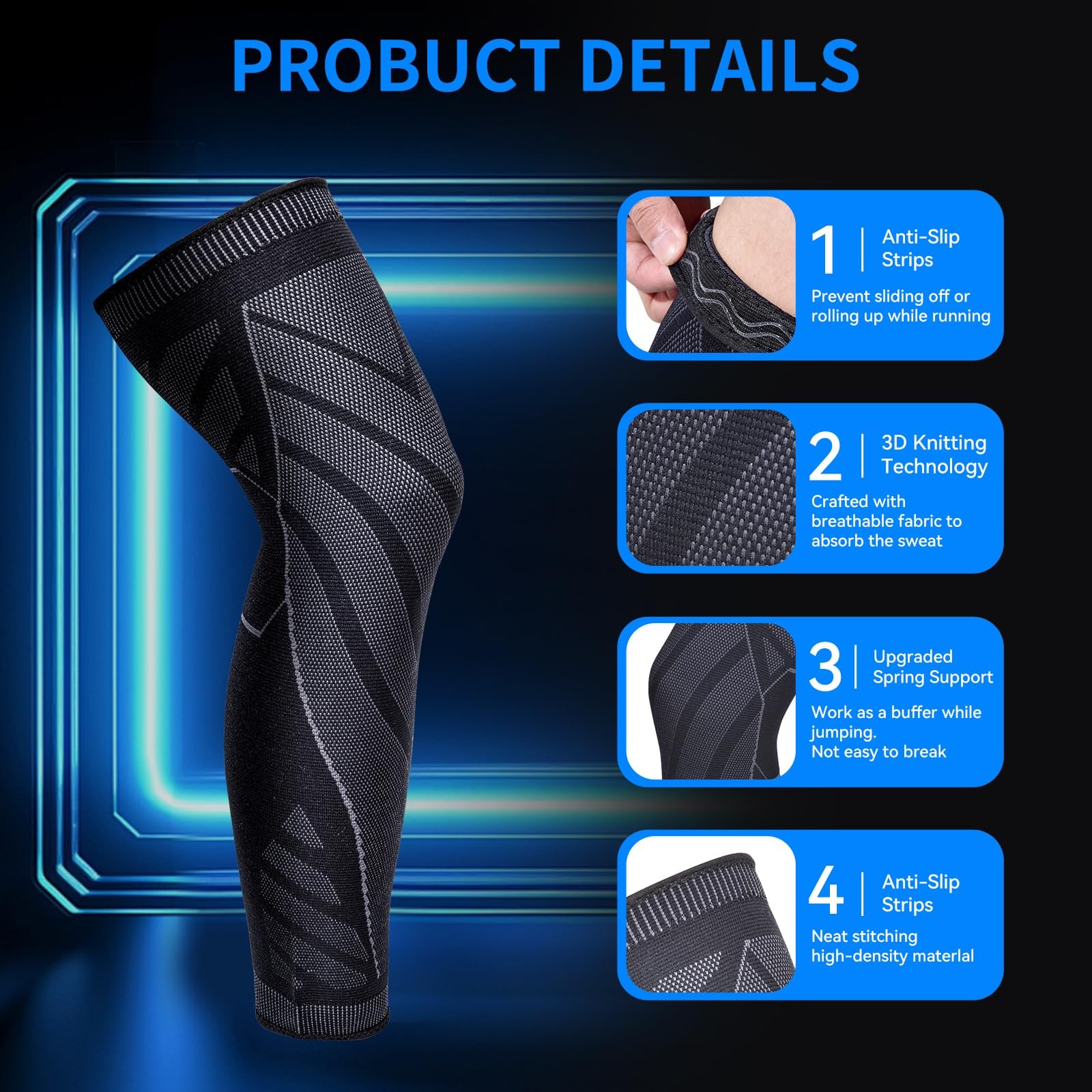 Flytex Full Leg Compression，Full leg sleeve long compression X-Large