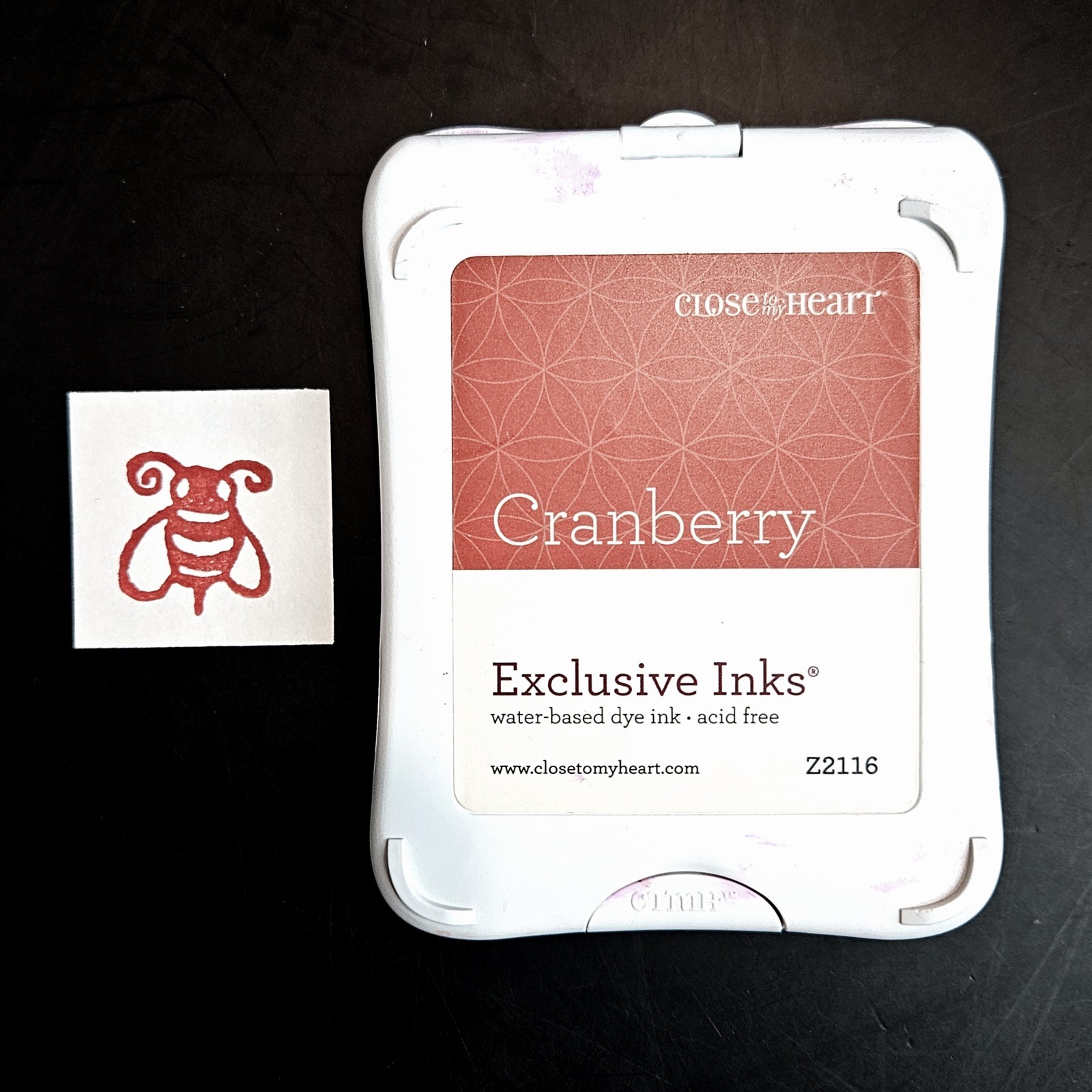 CRANBERRY RED Dye Ink Pad Close To My Heart Exclusive Ink CTMH Stamping gt4