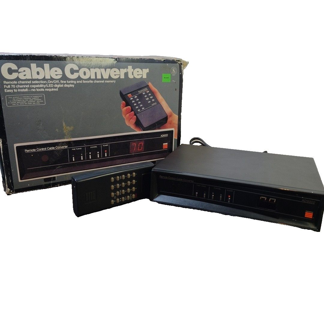 Vintage Gemini AD6000 CATVa Converter Multiplier Tuner Remote Untested