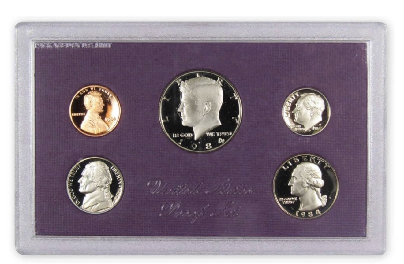 A Stunning,1984 -S ,U.S. Proof Coins set in original Sealed Packaging .