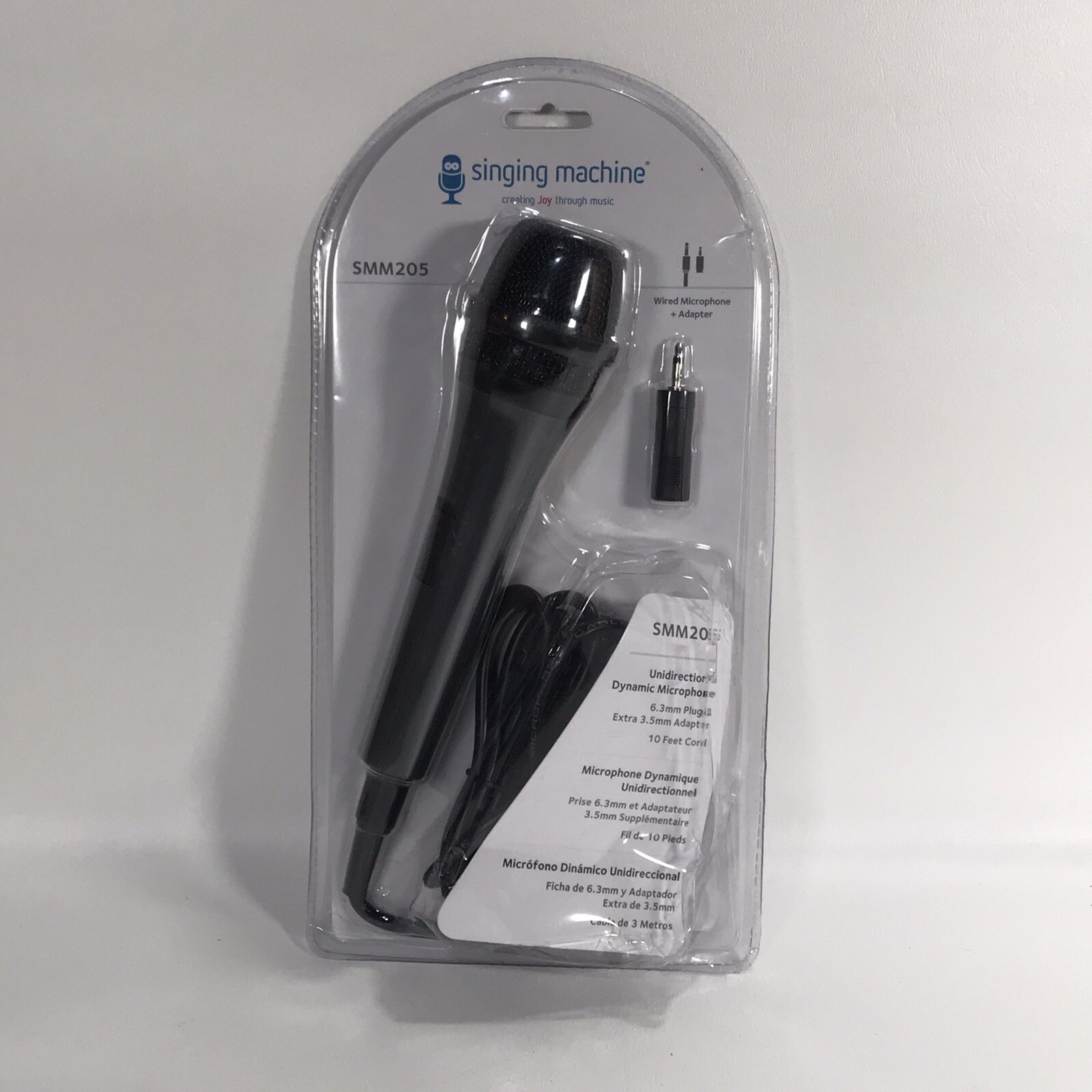 Singing Machine Karaoke Unidirectional Dynamic Microphone w/ 10 Ft. Cord NEW