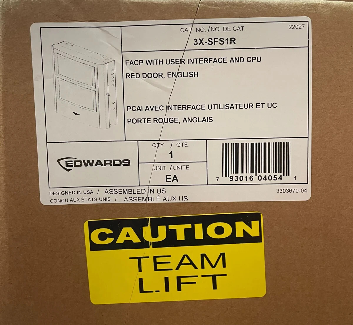 Edwards 3X-SFS1R - Same Day Shipping (SEALED)