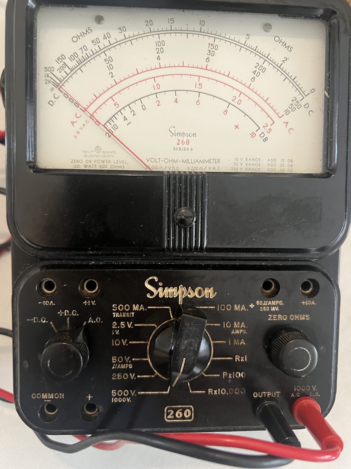 simpson 260 multimeter series 6