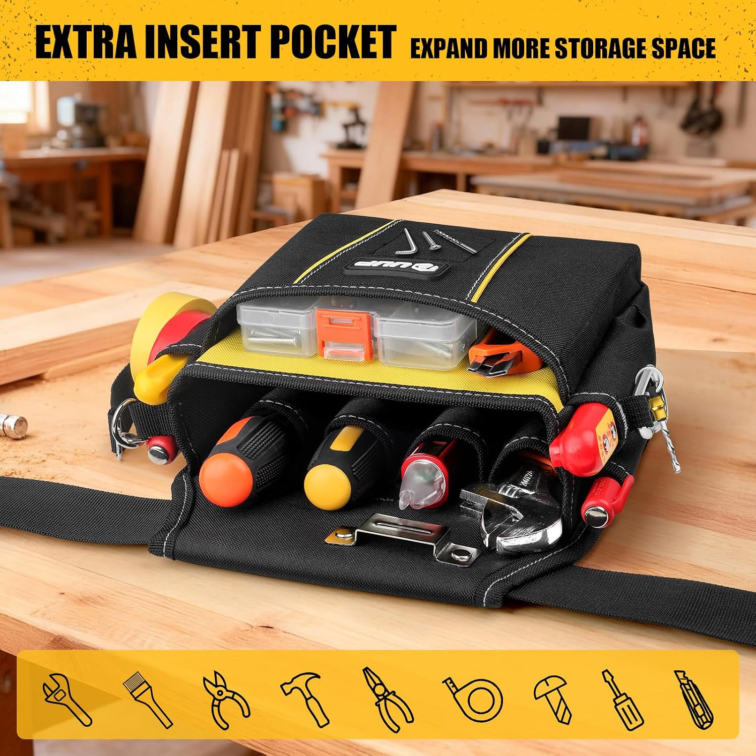 Magnetic Tool Belt & Tool Bag Bundle - Ultimate Organizer for DIY Projects!