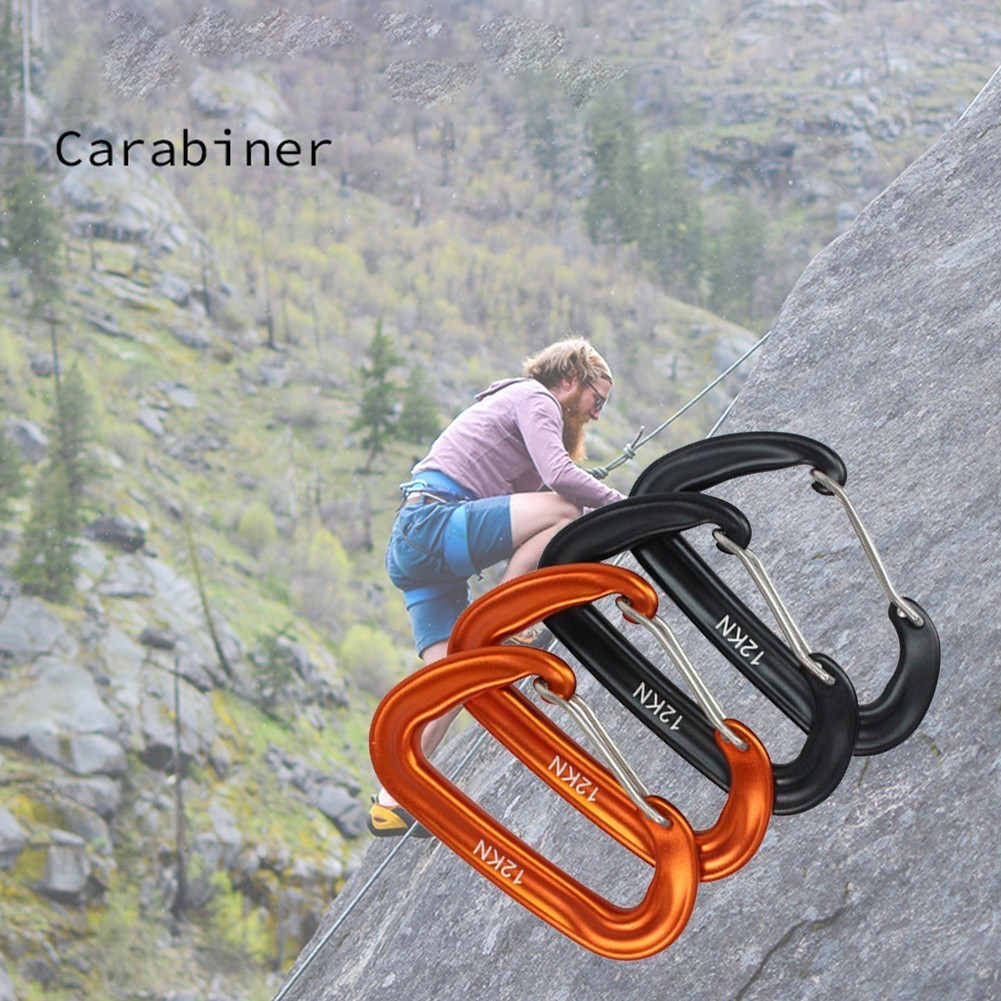 Small Carabiner Snap Clip Hook D-Ring Key Chain Clip Climbing Hiking Camping NEW