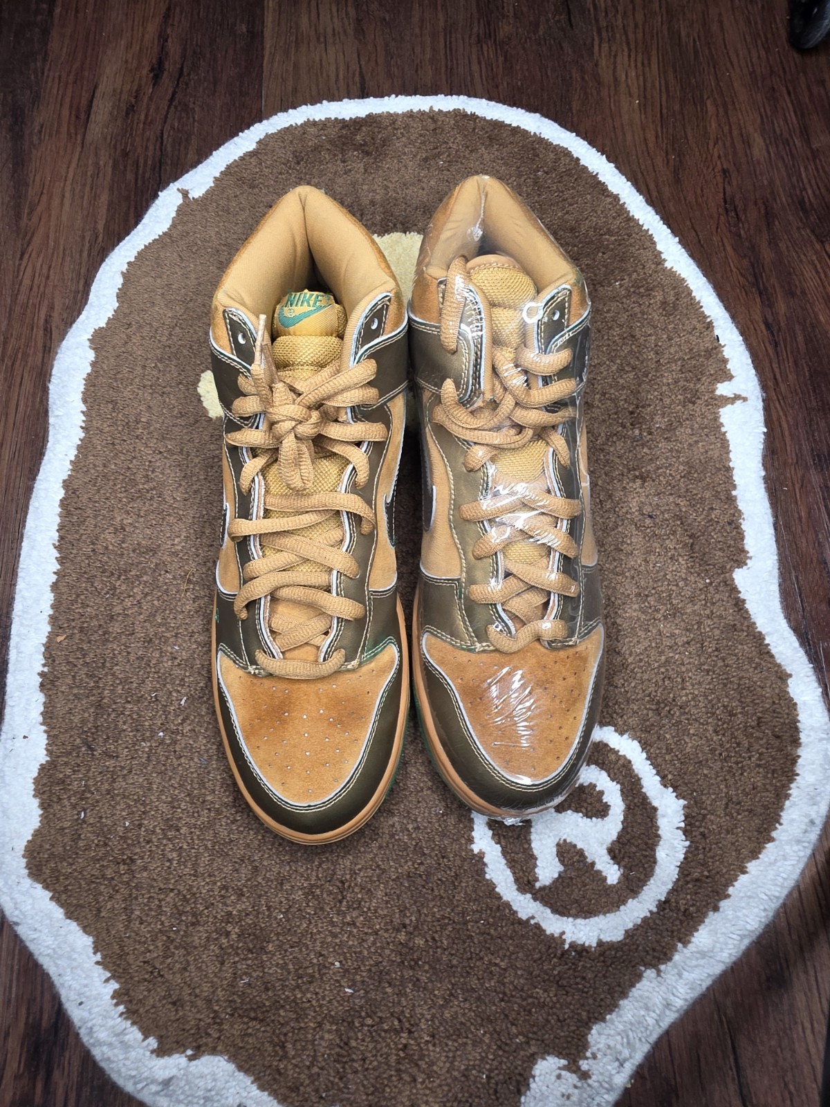 Nike Dunk High  SB Gold LUCKY 7 Skateboarding Shoes Men's US Size 12