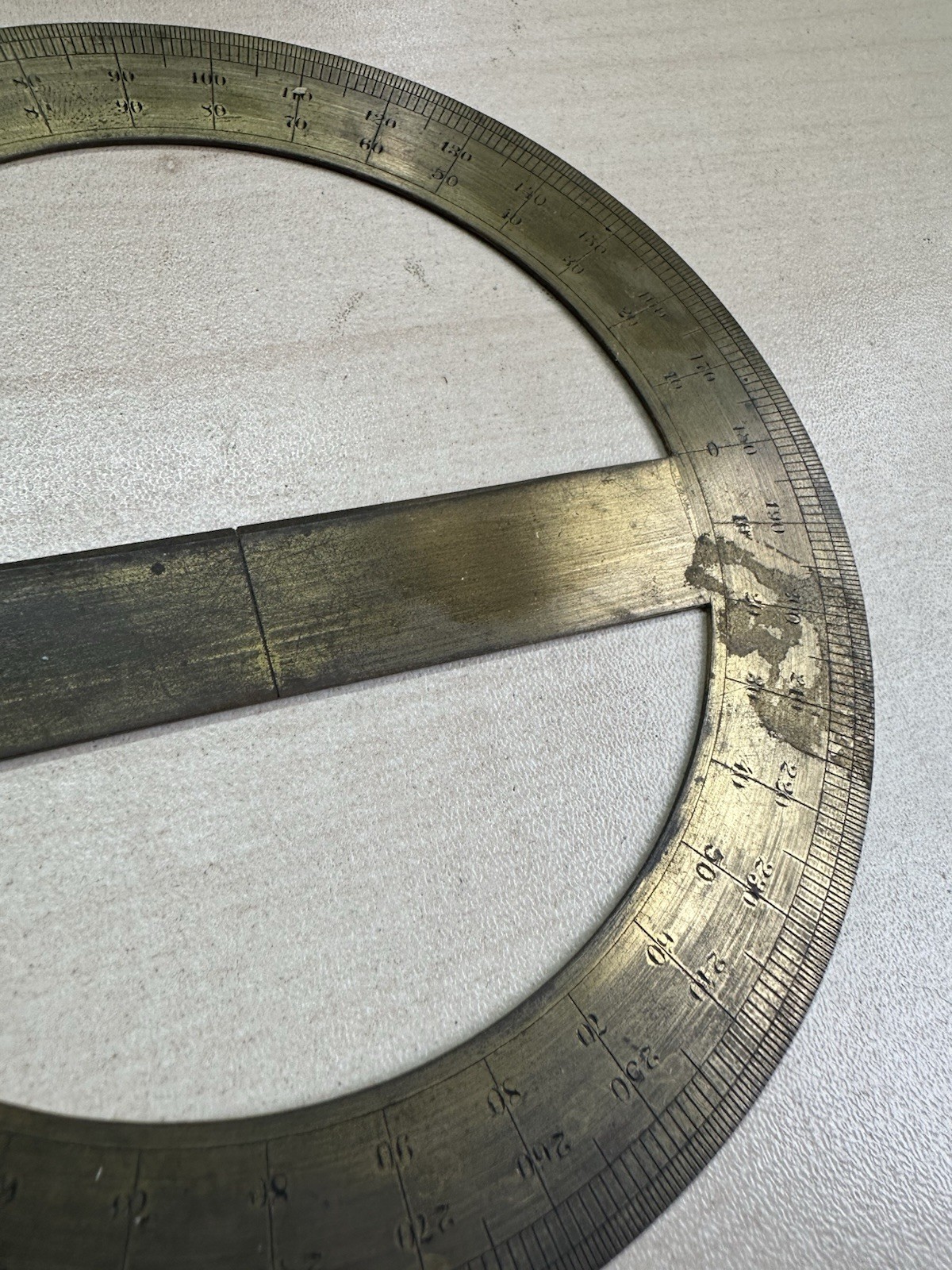Vintage Metal Protractors Lot x3 Soviet Engineering Measuring Tools USSR