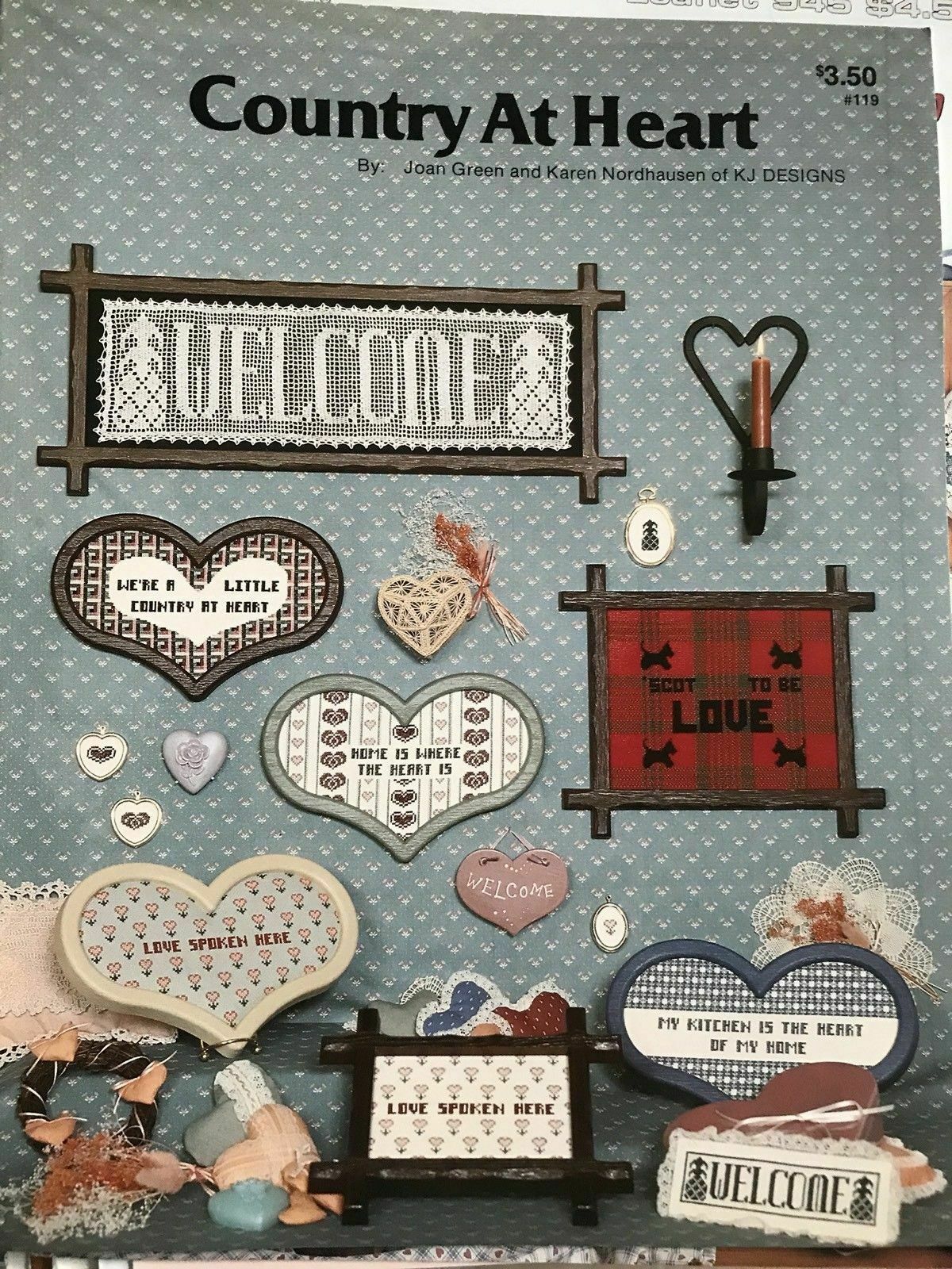 Cross Stitch Pattern Booklet: Country at Heart (KJ Designs)