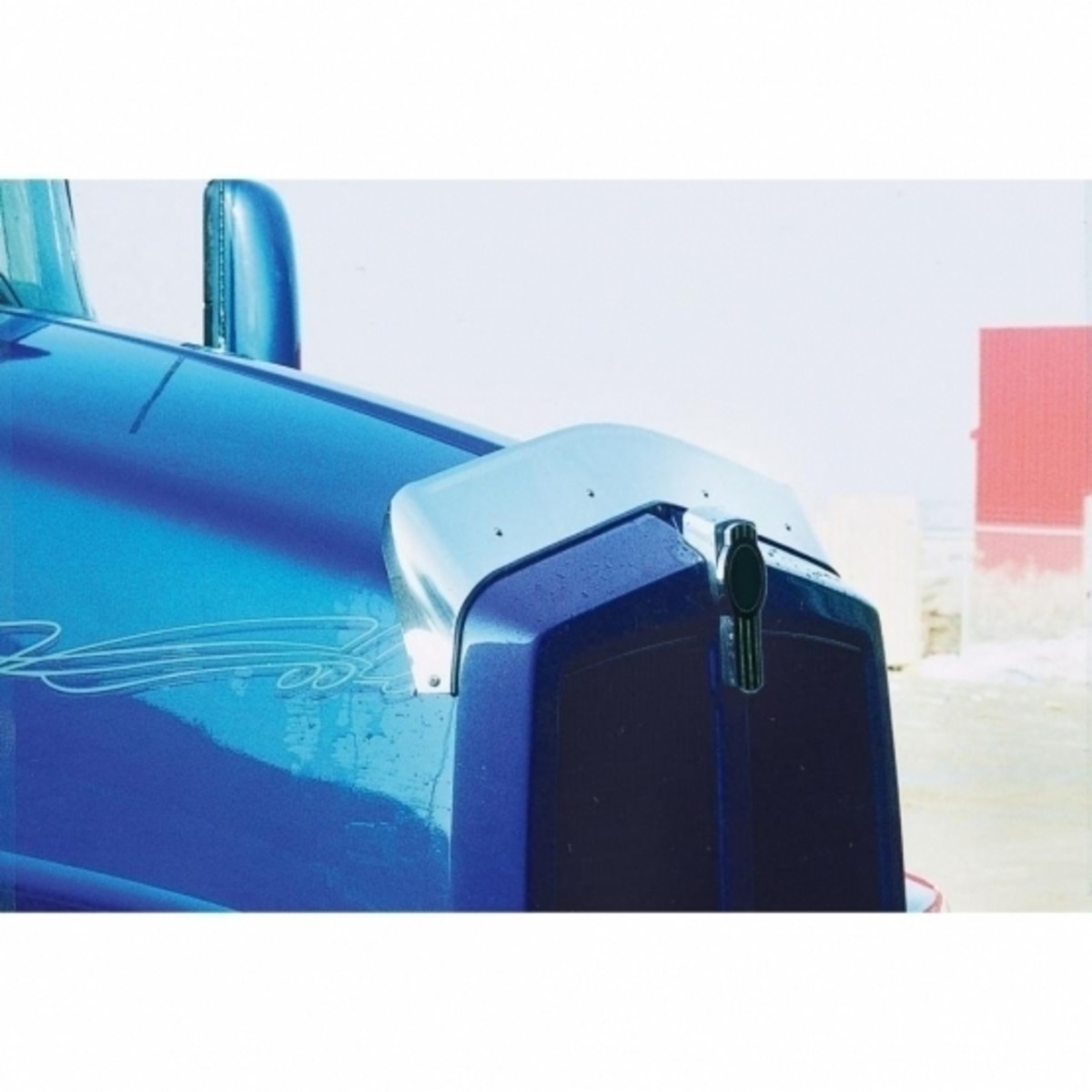 1996-2014 Kenworth T600 Hood Bug Shield Deflector - 16 Gauge Stainless Steel