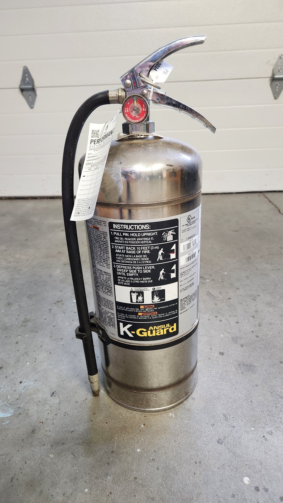 ANSUL SENTRY K-GUARD Fire Extinguisher 6 Liter Class LOCAL PICKUP ONLY