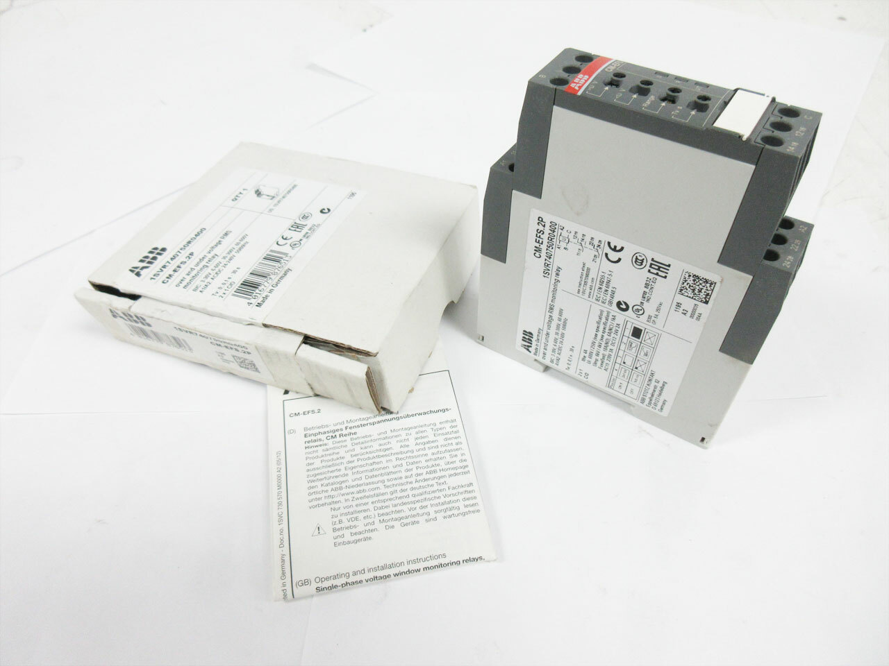 ABB CM-EFS.2P 1SVR740750R0400 MONITOR VOLTAGE MONITORING RELAY 3-600 V AC/DC