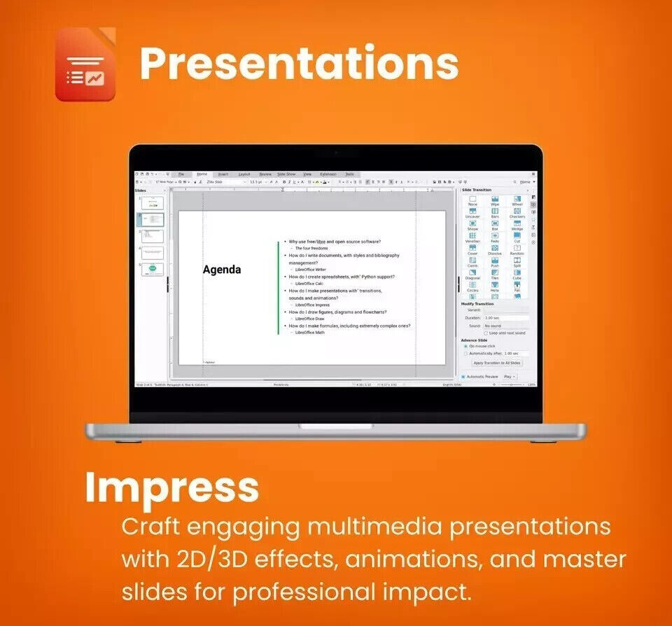 LibreOffice Deluxe 2025 Software ~ Word Process Home Student Business ~ Linux