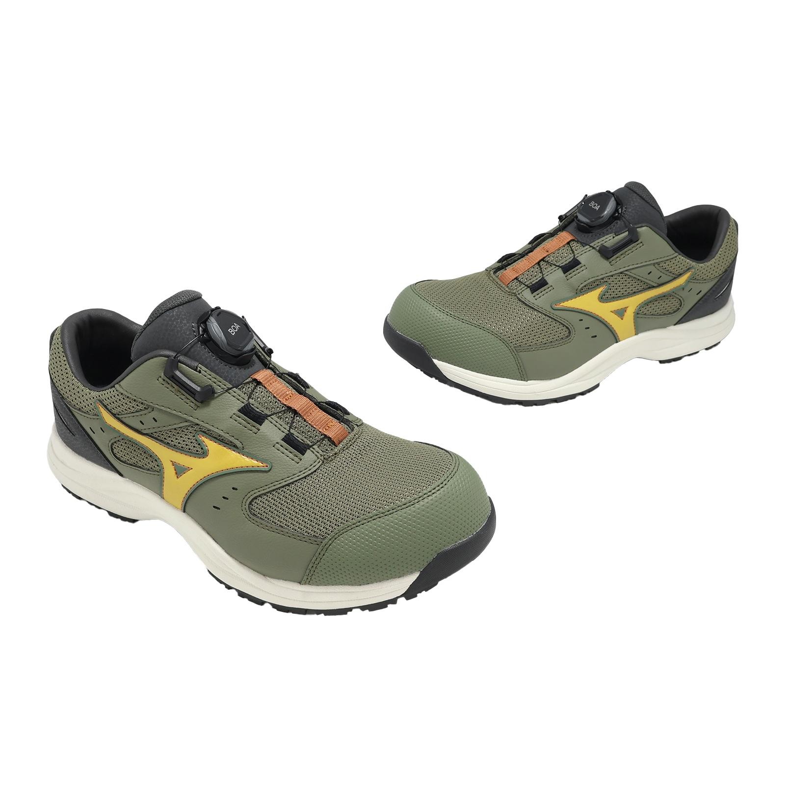 Mizuno Prime Fit LS III 3 51L BOA Wide Green Yellow Men Work Shoes F1GA2663-36
