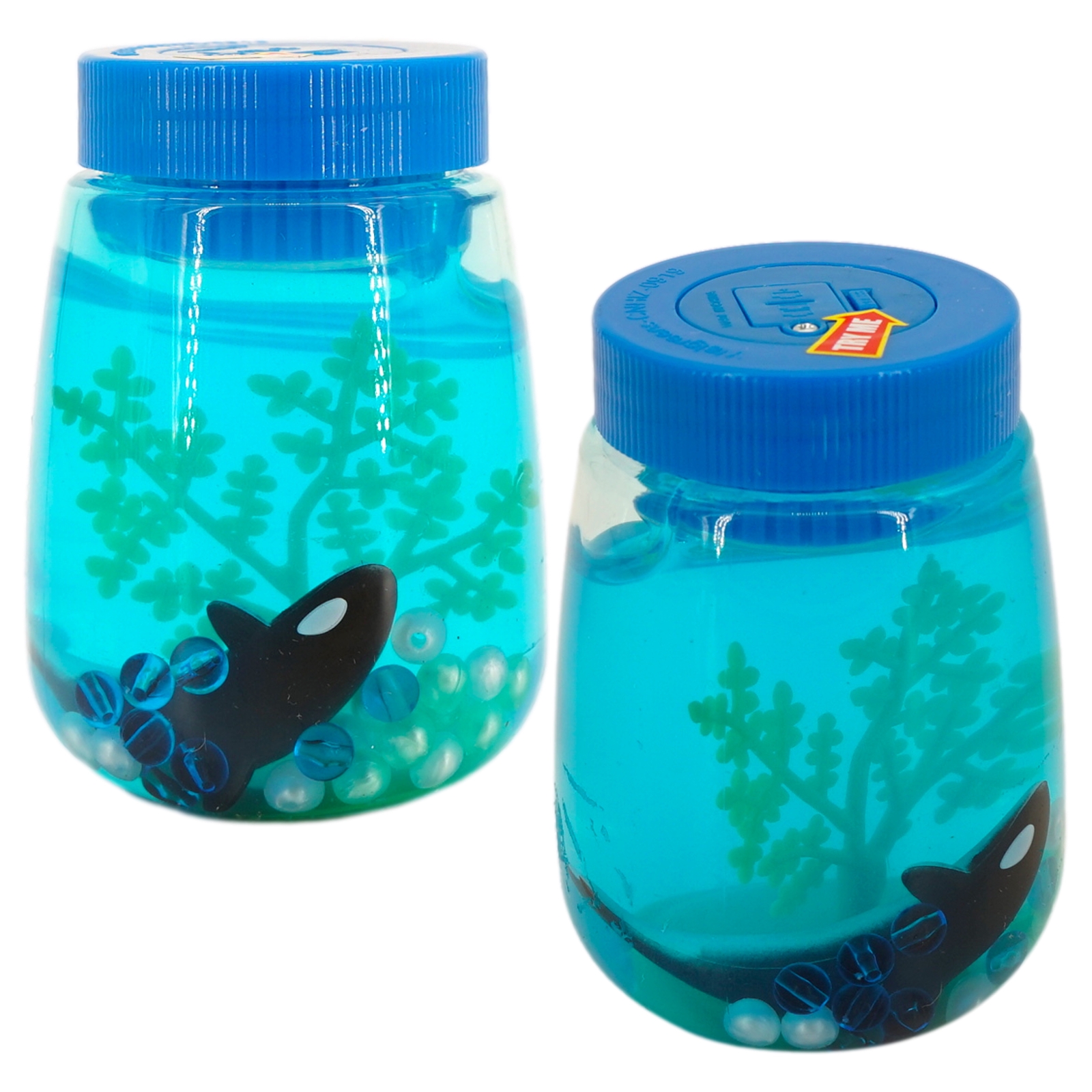 Sea Creature Putty with Light Up Jars (2 Jars, 1 Random Figure - Shark,