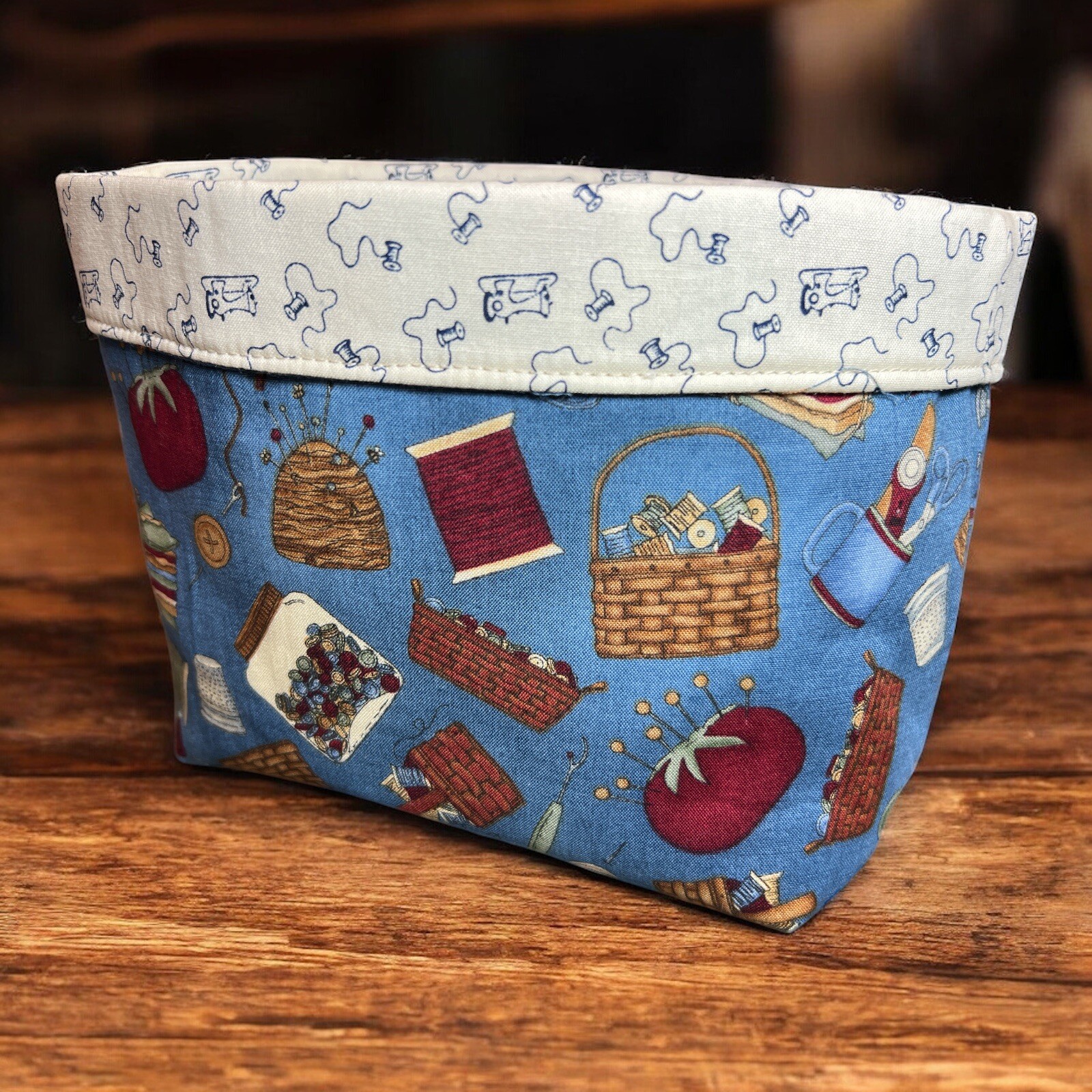 Sewing Notions - Fabric Storage Basket - 100% Cotton