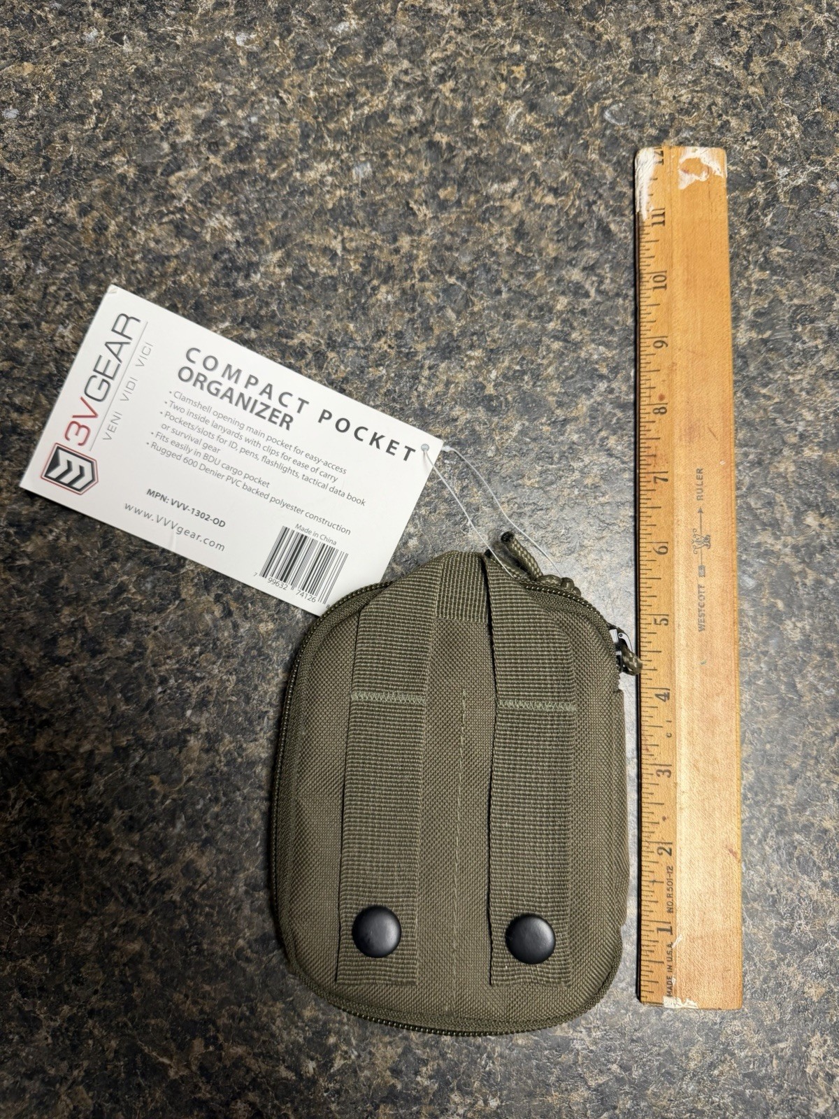 3vgear COMPACT POCKET ORGANIZER - MOLLE COMPATIBLE Military