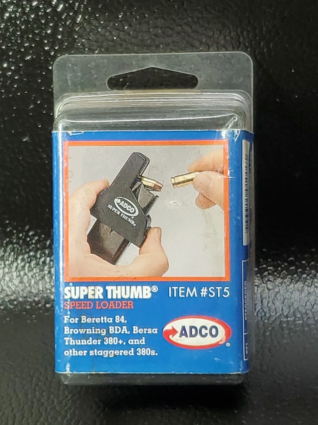 ADCO Super Thumb ST5 Magazine Assist Loader fit Glock 42/double row 380 clips