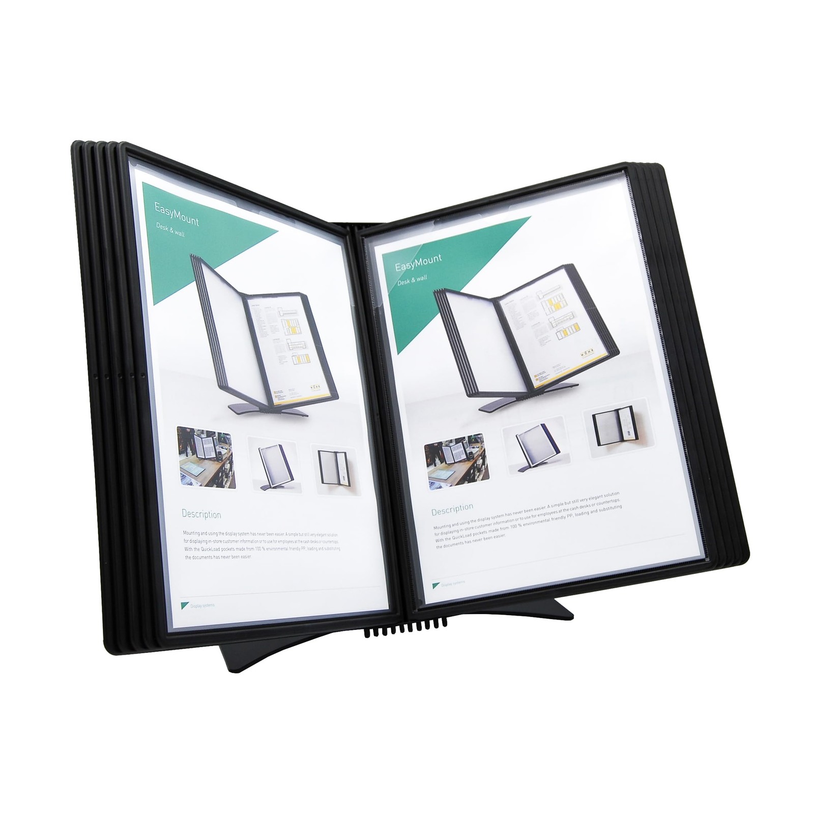 Tarifold DJOIS Desktop Reference & Display System - Durable Metal Base & Polypro