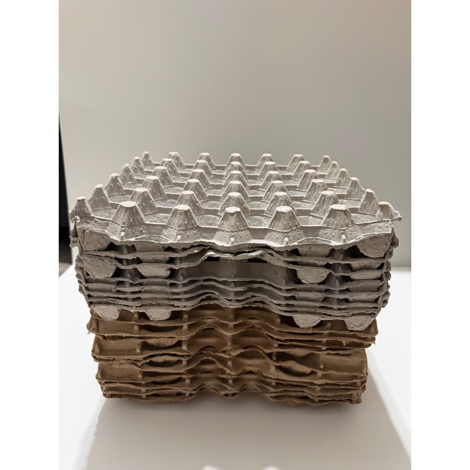 Bulk 18 Pack 30-Egg Flats Recycled Paper Pulp Trays Grey Tan Crafting Storage