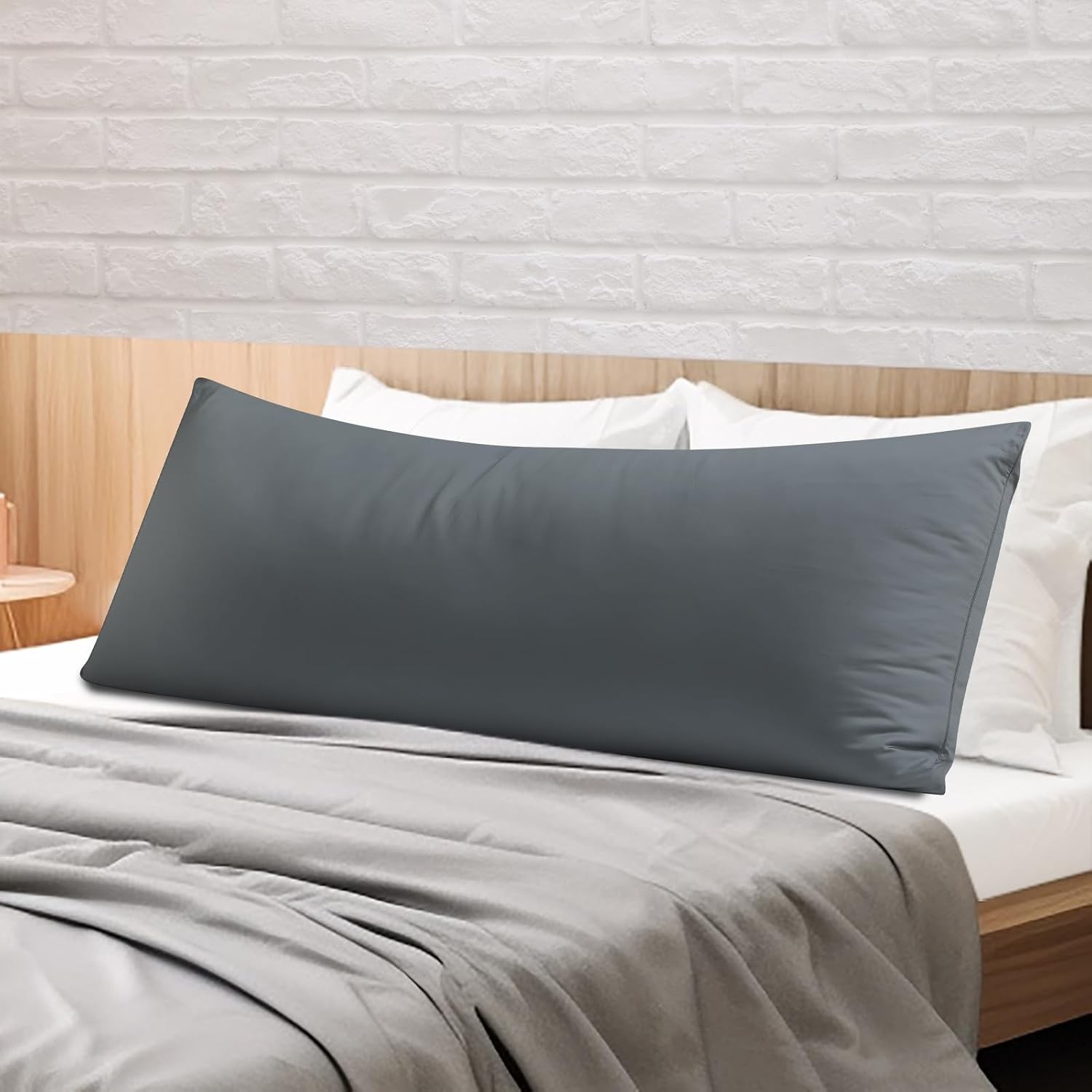 100% Egyptian Cotton Body Pillow Cover Long Pillow Case, 600 Thread Count Bed