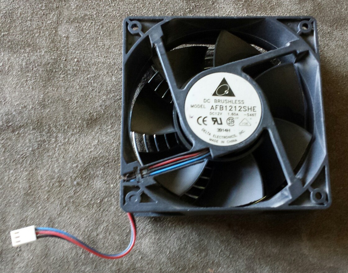 Gateway 960 980 Server Chassis Fan AFB121SHE 8006322 w/ Metal Guard **Free Ship