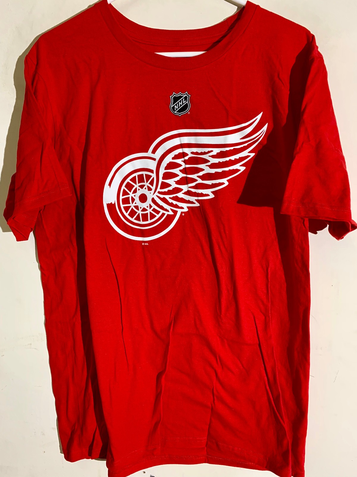 Adidas NHL T-Shirt Detroit Red Wings Dylan Larkin Red Men's L