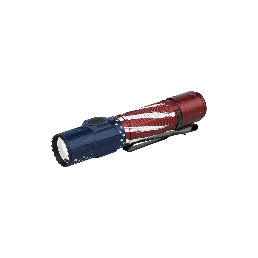 Olight Warrior Ultra Stars & Stripes 2500 Lumens Flashlight, OAL Material