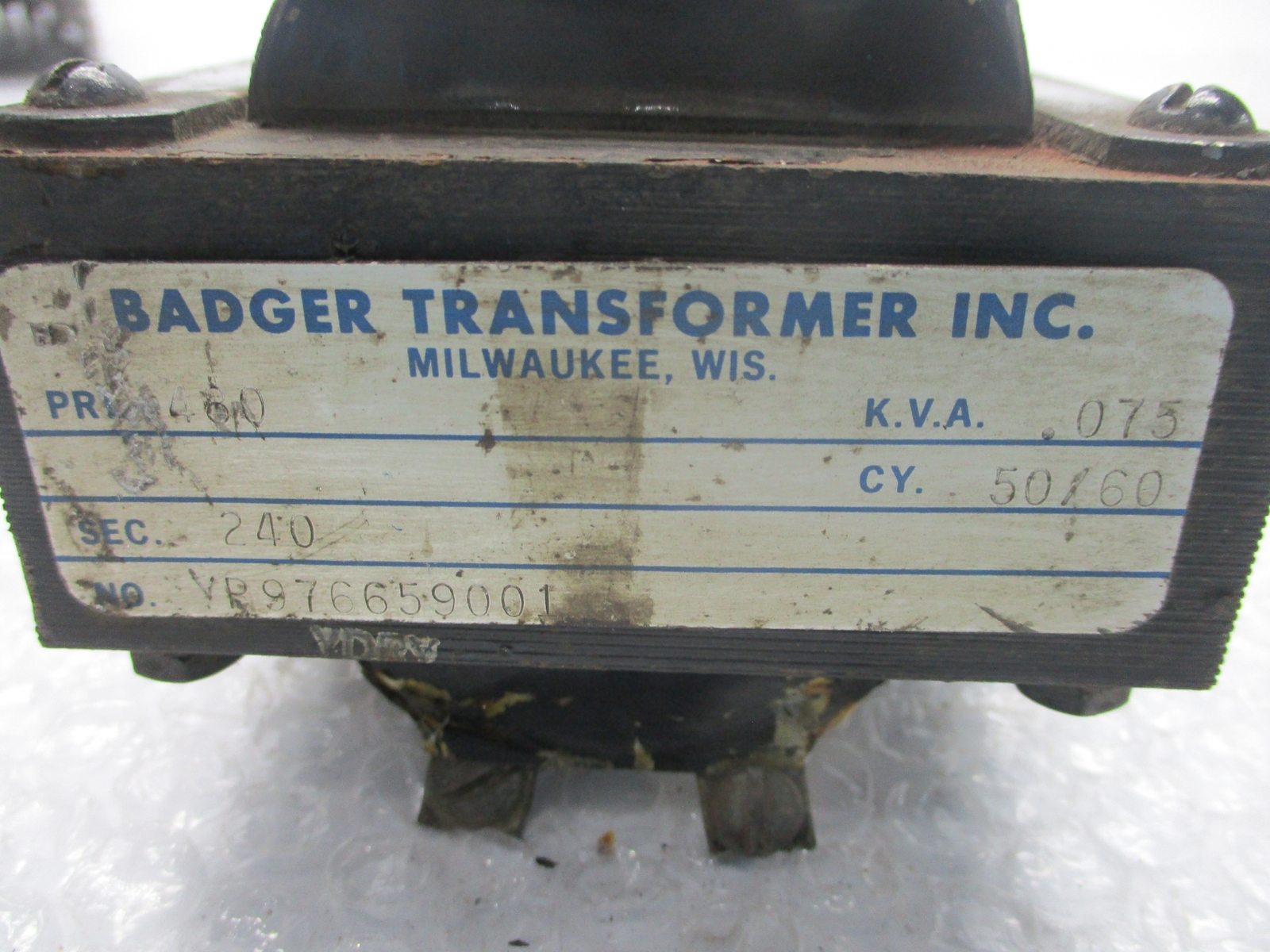 BADGER 480 TRANSFORMER UNMP