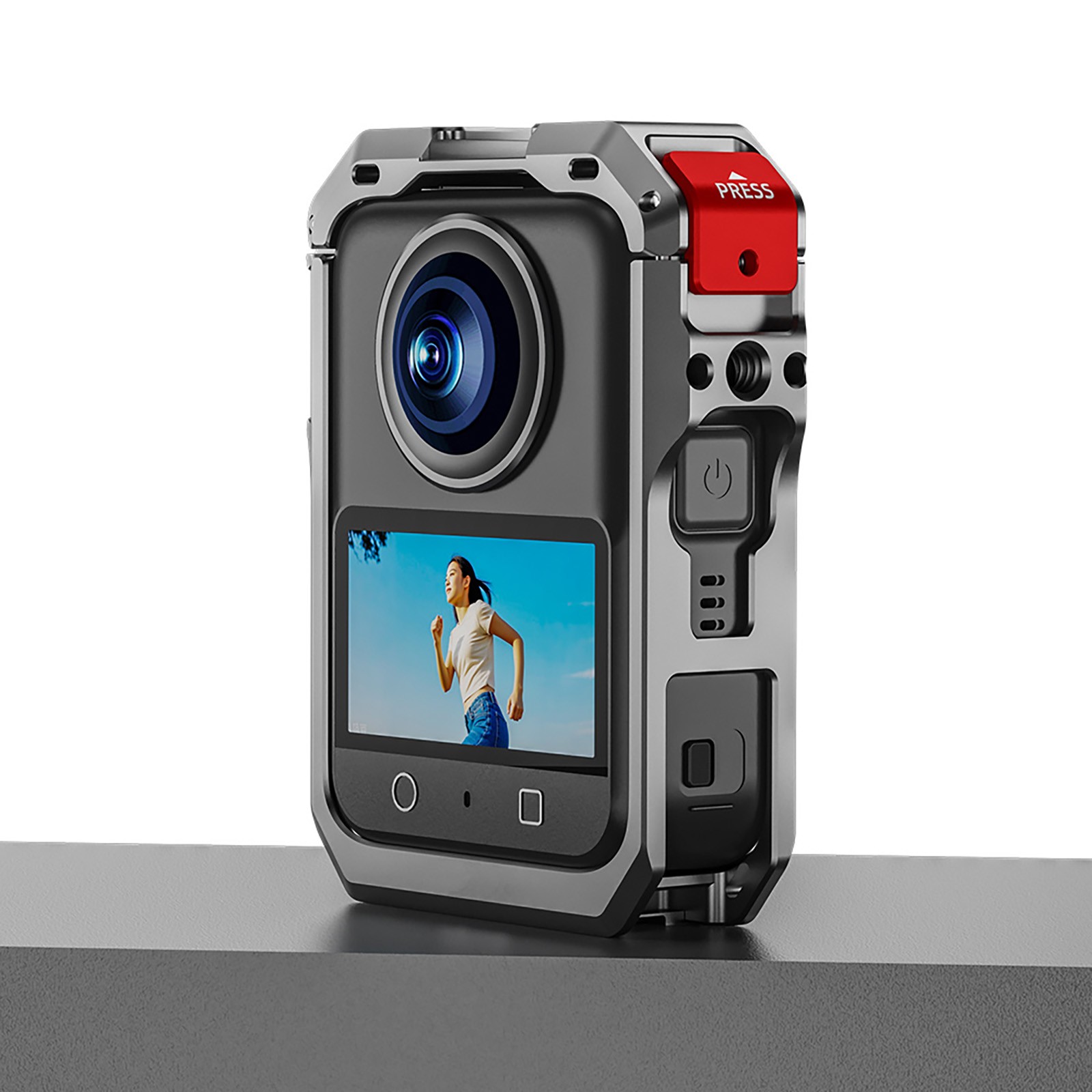 Good Quality For DJI Osmo 360 Camera Metal Rabbit Cage Frame Case+Lens Cover