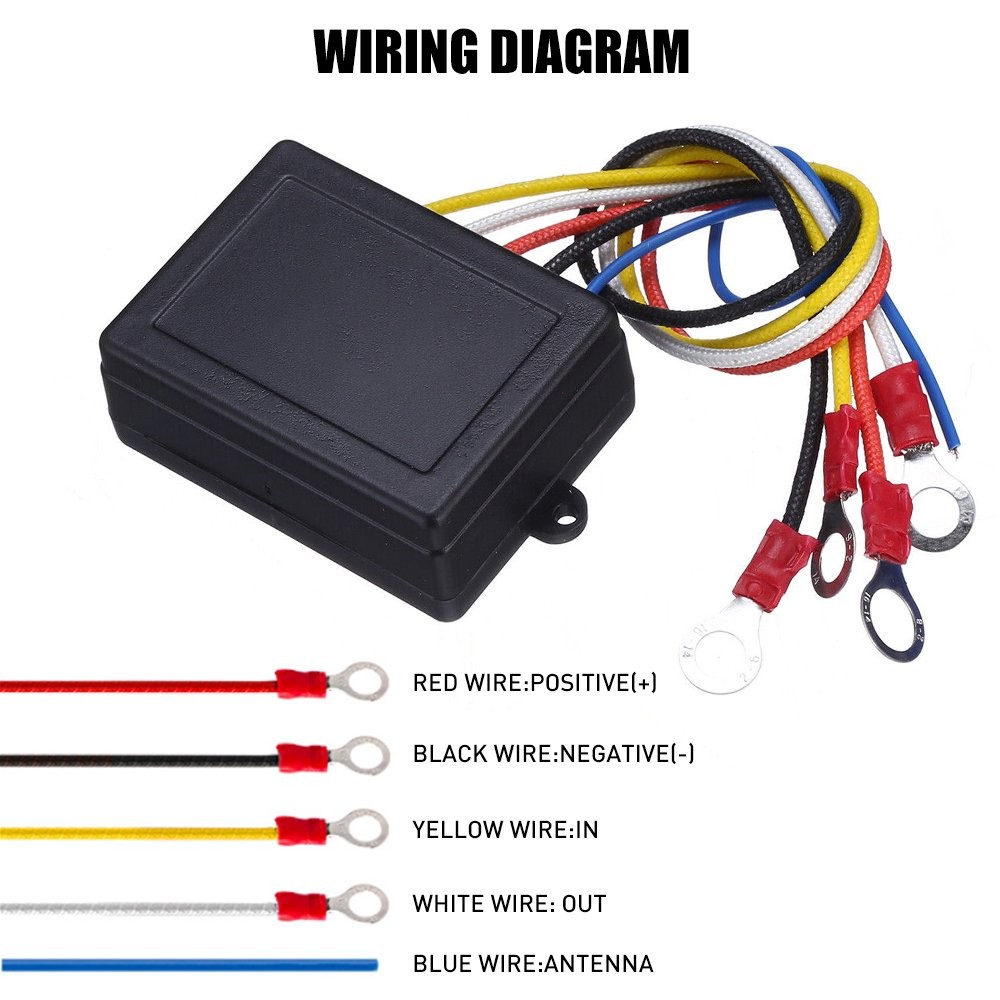 Wireless Winch Remote Control Receiver 150ft Twin Switch Handset Easy Install US