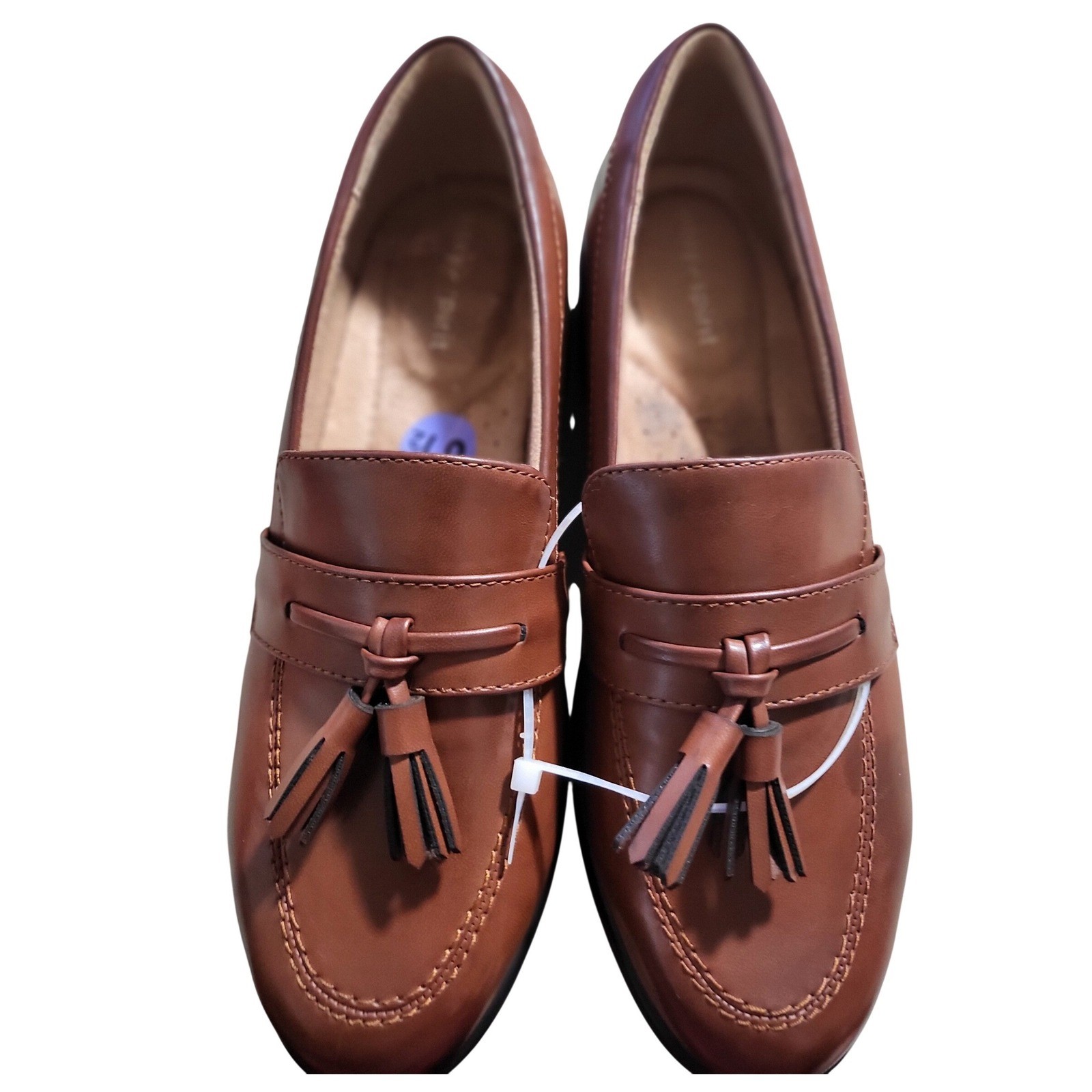 Easy Spirit Tracen3 Women's Loafers Brown Tassel Wedge Slip on Comfort Shoes 8.5
