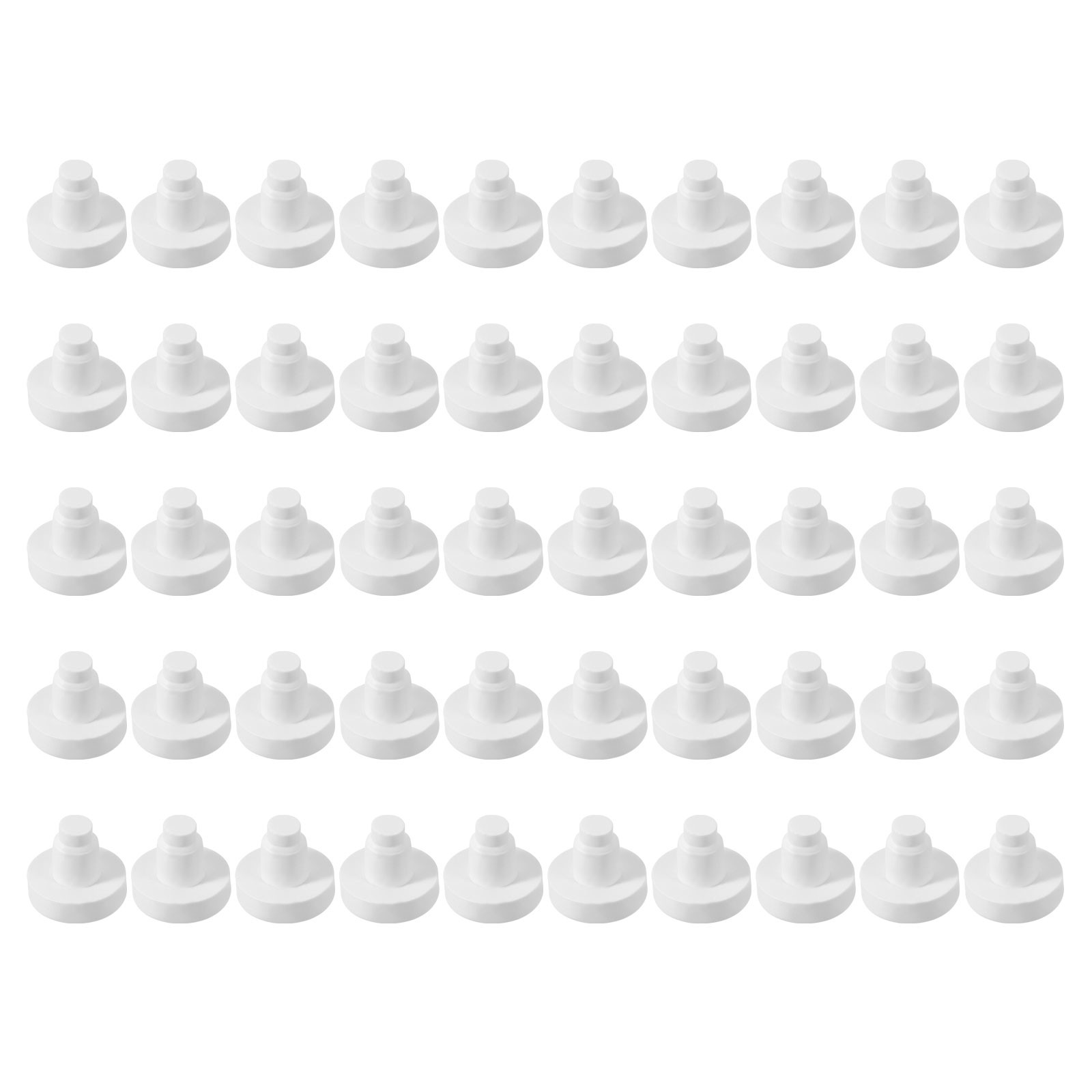 50 Pcs Glass TableTop Bumpers 7mm Dia Soft Stem White Table Plugs